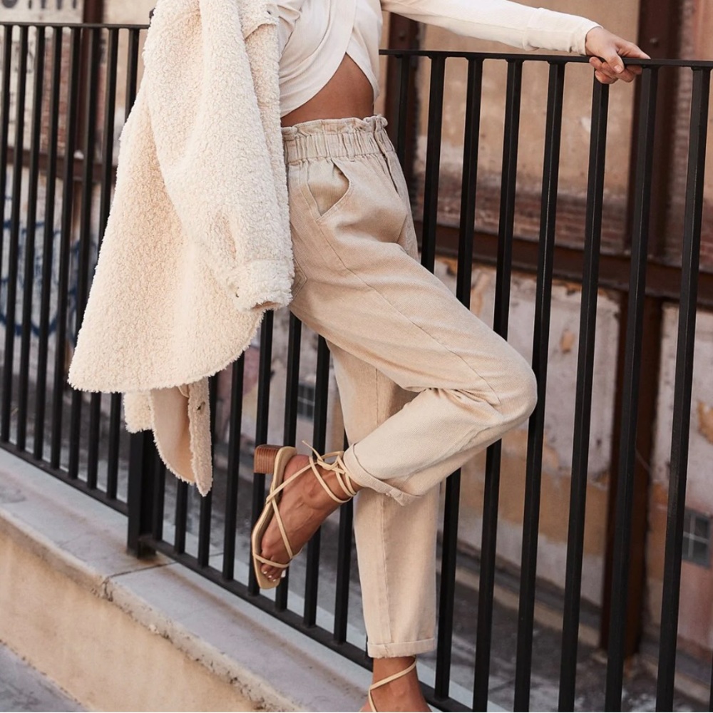 12th Tribe Corduroy pants in Taupe